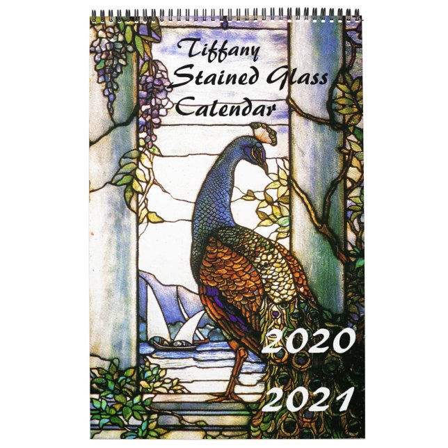 2019 2020 Tiffany Stached Glass Nature Kalender (Omslag)