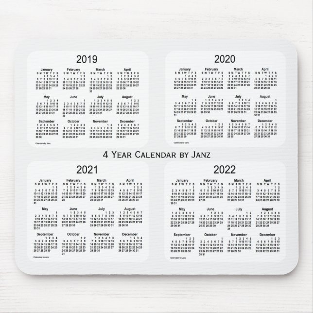 2019-2022 års vitrysskalender från Janz Musmatta (Framsidan)
