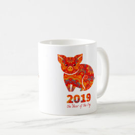 2019 år av GRISEN Kaffemugg