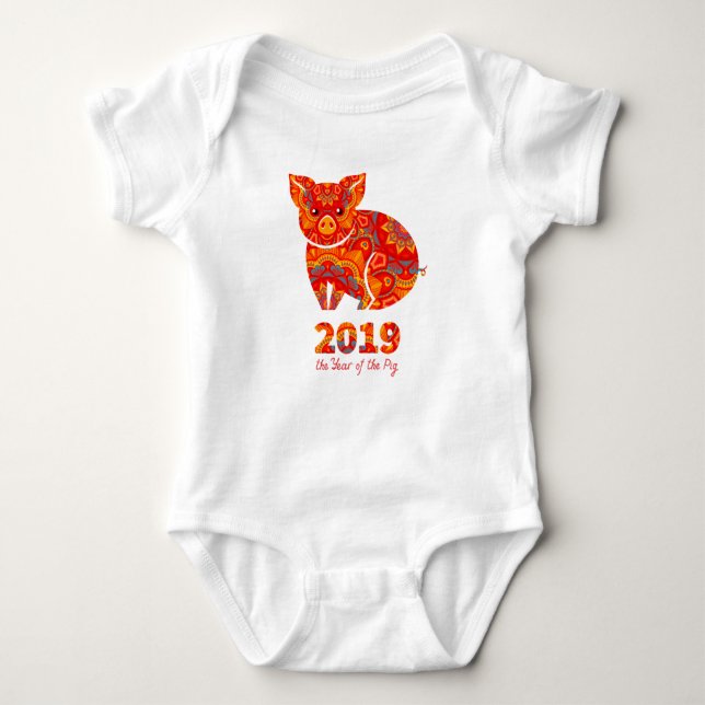 2019 år av GRISEN T Shirt (Framsida)