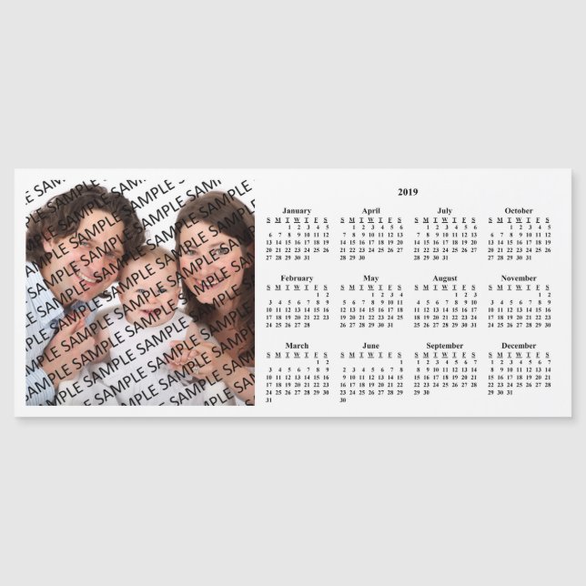 2019 års familjekalender för foto-Anpassningsbar (Framsida)