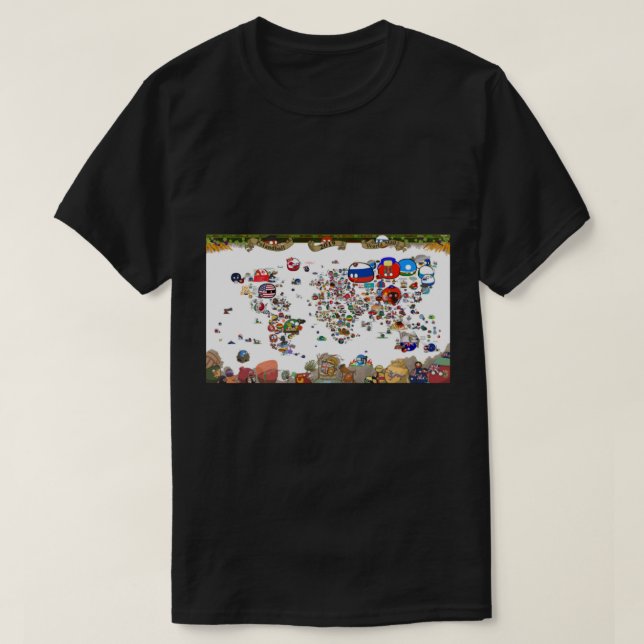 2019 års världskarta över landslag t shirt (Design framsida)
