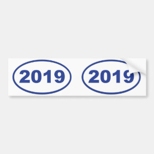 2019 blå bildekal