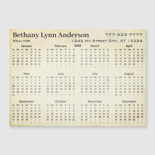 2019 Calendar Heart Löv Träd Blommigt Mint Grönt (Framsida)