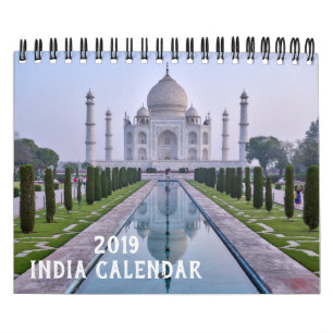 2019 färger och arkitektur av den Indien kalender