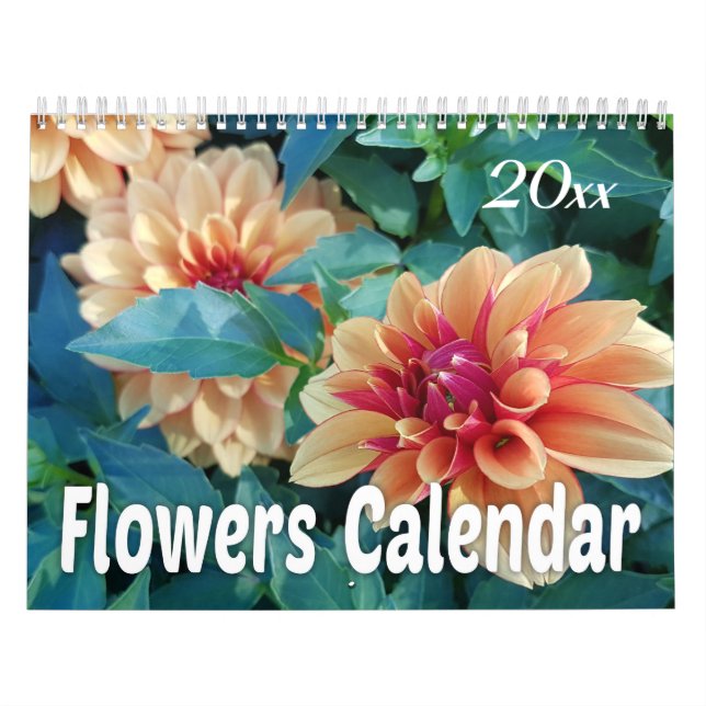 2019 färgrika blommor kalender (Omslag)