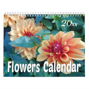 2019 färgrika blommor kalender