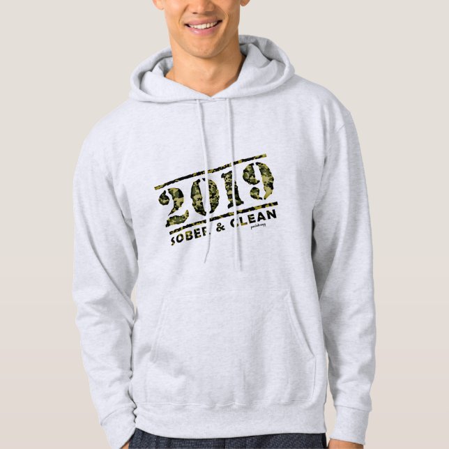 2019 frigör den nyktra & rena hoodie (Framsida)