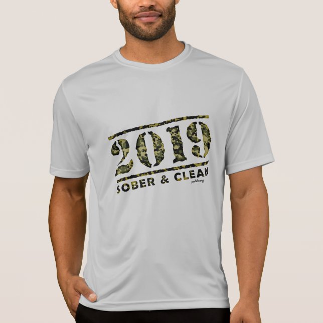 2019 frigör den nyktra & rena t shirt (Framsida)
