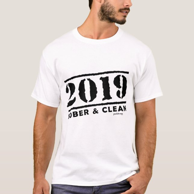 2019 frigör den nyktra & rena t shirt (Framsida)