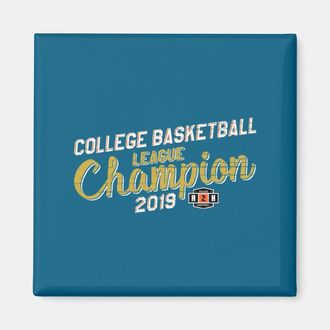 2019 H2h College Fantasy Basketball League Mästare Magnet (Framsidan)