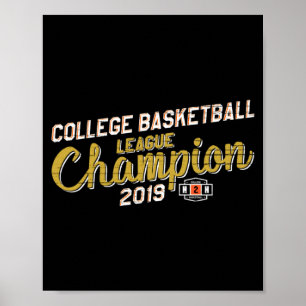 2019 H2h College Fantasy Basketball League Mästare Poster