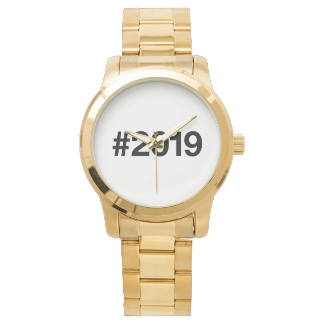 2019 Hashtag 6 födelsedagsdagen Armbandsur (Framsida)