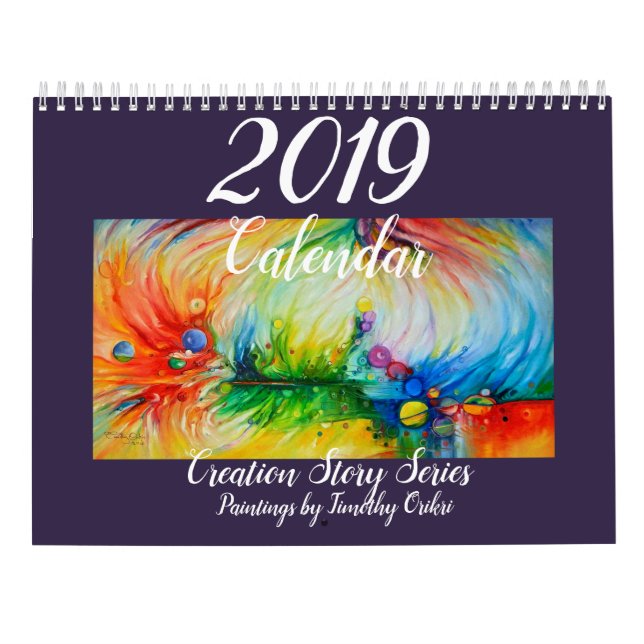 2019 kalender "skapelseberättelseserier", (Baksida)