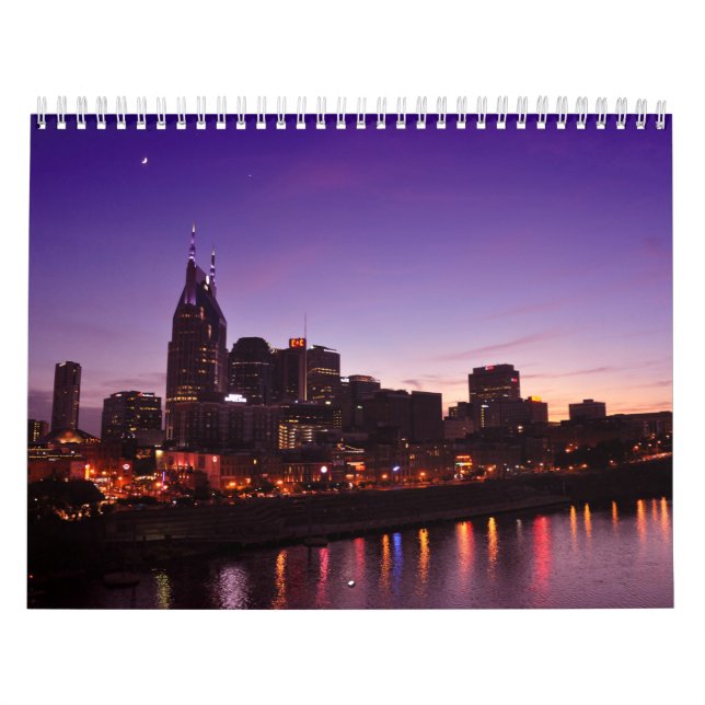 2019 kalenderplatser runt om Nashville Tennessee Kalender (Omslag)