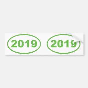 2019 ljust grönt bildekal