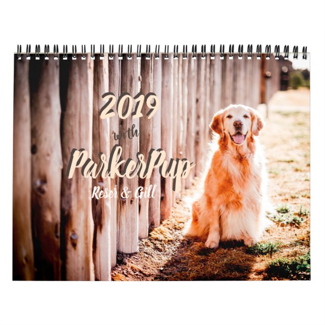 2019 med ParkerPup, Reser & gälet Kalender (Omslag)