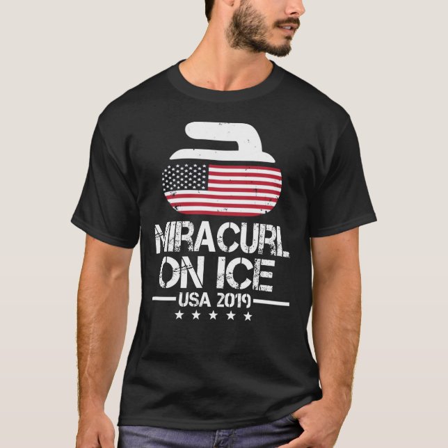 2019 Miracurl on Ice TShirt for US Stone Curling T Shirt (Framsida)