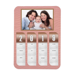 2019 Personlig Fotokalendrar Magnet