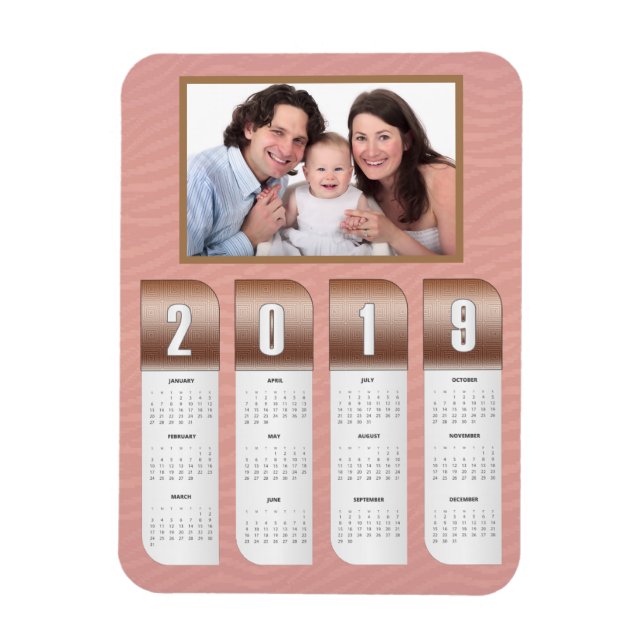 2019 Personlig Fotokalendrar Magnet (Vertikal)