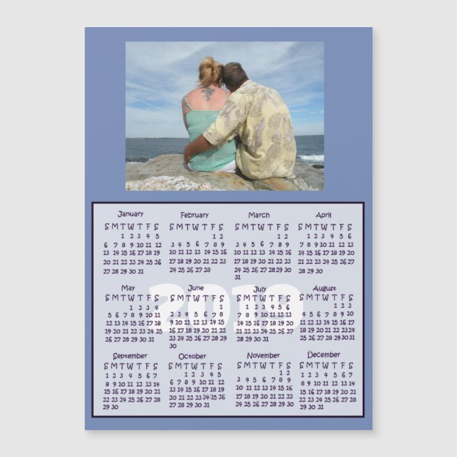 2019 Personlig Photo Mini Magnet Calendars (Framsida)
