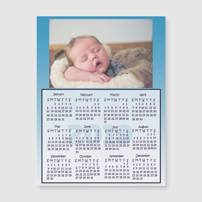 2019 Personlig Photo Mini Magnet Calendars (Framsida)