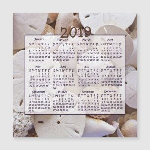 2019 Snäcka Sand Dollar Mini Magnet Calendars