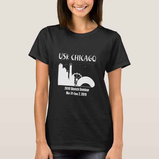 2019 USk Chicago Sketch Seminarium T-Shirt  (Framsida)