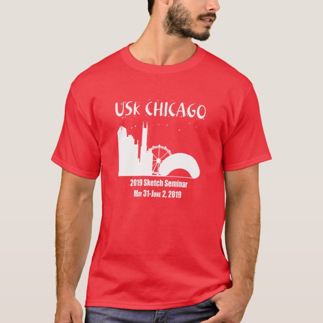 2019 Usk Chicago Sketchseminarium T Shirt (Framsida)