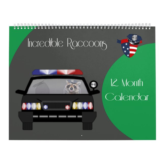2020: 12 månaders Raccoon-kalender Kalender (Omslag)