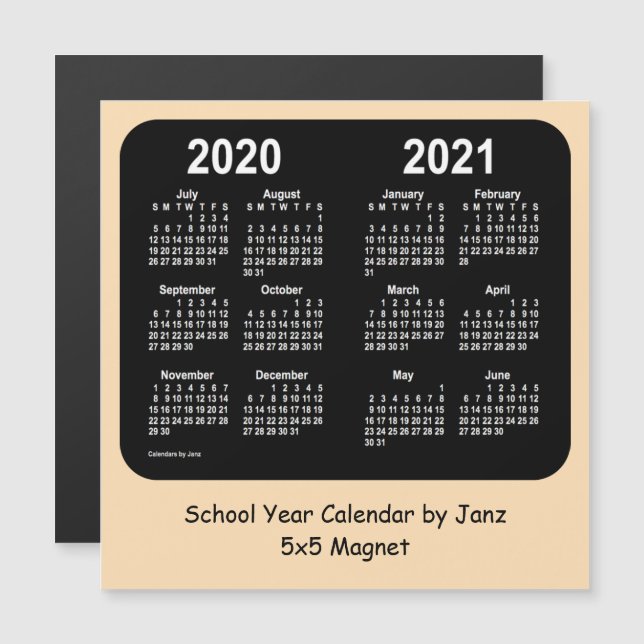 2020-2021 skolårskalender av Janz Wheat Neon (Fram/baksida)