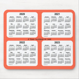 2020-2023 Tomato Red 4 Year Calendar by Janz Musmatta