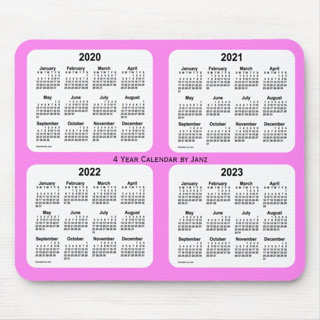 2020-2023 Violet 4 Year Calendar by Janz Musmatta (Framsidan)