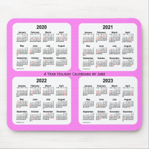 2020-2023 Violet 4 Year Helgdag Calendar av Janz Musmatta