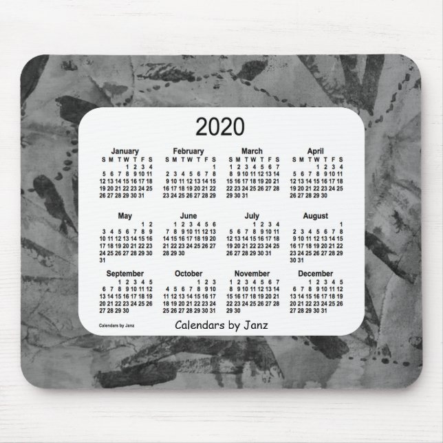 2020-Abstraktens svartkonskalender av Janz Musmatta (Framsidan)