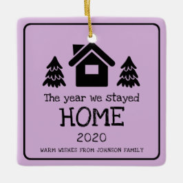 2020 År 2010 då vi stoppade Lilan i hemfoto Julgransprydnad Keramik