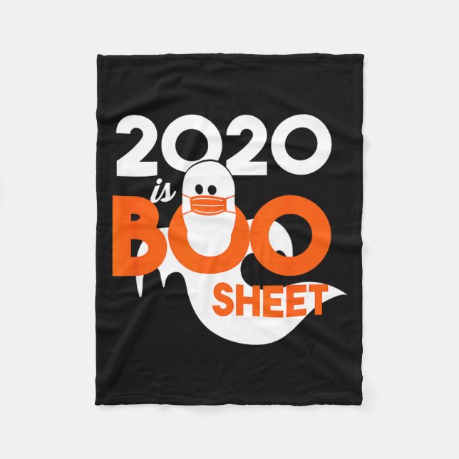 2020 är boo ark spök halloween  fleecefilt (Framsidan)