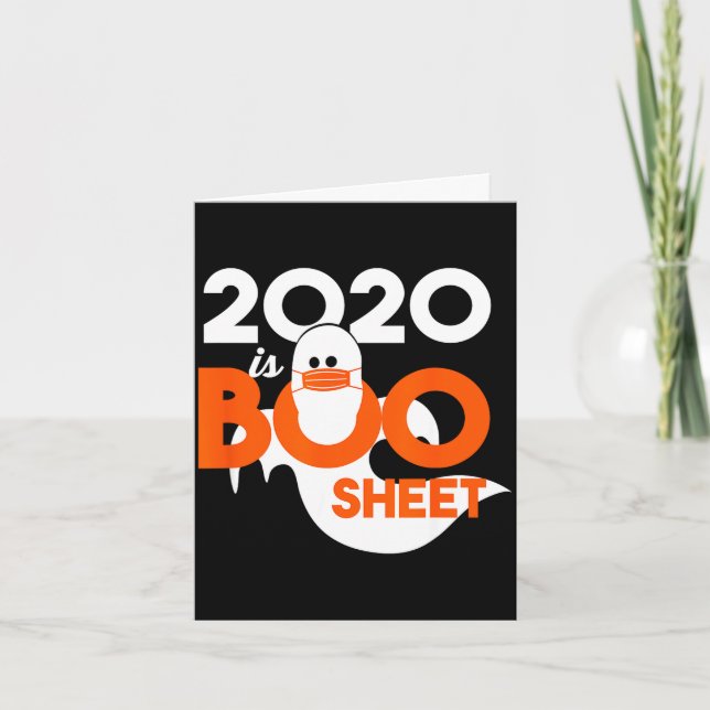 2020 är boo ark spök halloween  kort (Framsida)