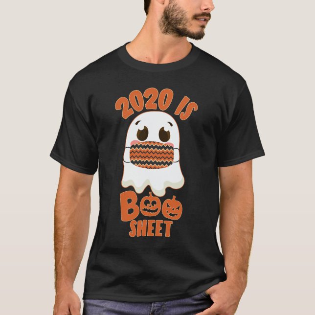 2020 är Boo Lakan Funny Ghost i Mask Halloween T Shirt (Framsida)