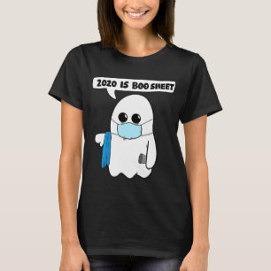 2020 är Boo Lakan Halloween Ghost Bära Ansikte Mas T Shirt