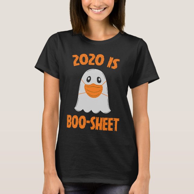 2020 är Boo Lakan Halloween Ghost Bära Mask 2020 g T Shirt (Framsida)