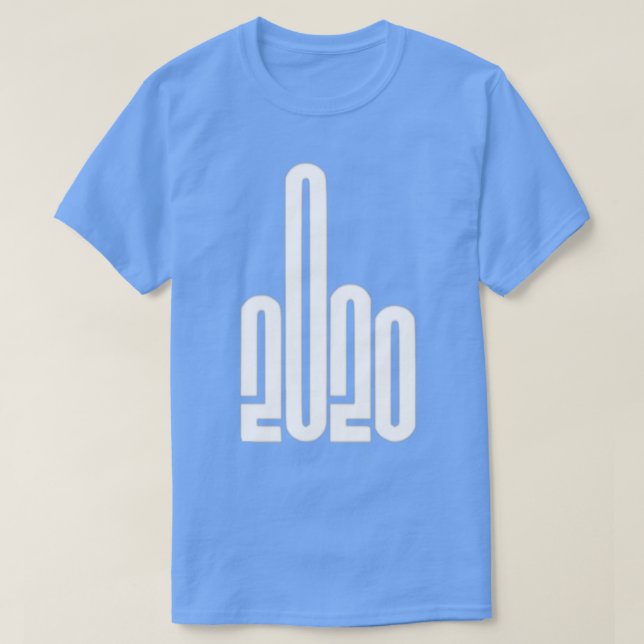 2020 är ett stort mitten finger t shirt (Design framsida)