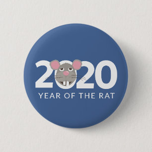2020 år för det klassiska blåa råtta knapp