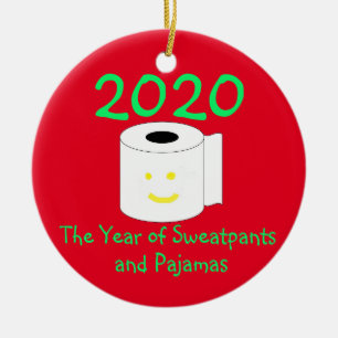 2020 Året för svenskar och Pajamas Julgransprydnad Keramik