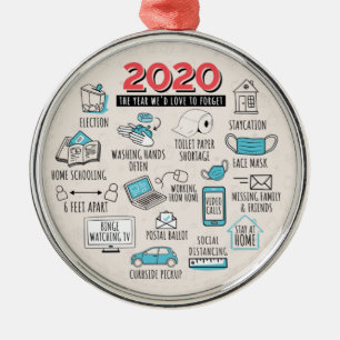 2020-året skulle vi i Kärlek glömma minneshögtiden Julgransprydnad Metall