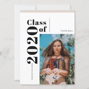 2020 års avgångsklass minimalistisk fotoexamen