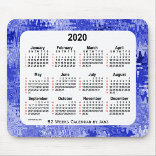 2020 års Crazy Quilt Blue 52 veckors kalender fr Musmatta