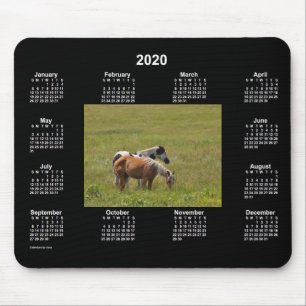 2020 års hästkalender av Janz Mouse Pad Musmatta
