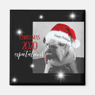 2020 års julförväntningar, Huey i Santa hat. Magnet