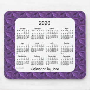 2020 års kalender för Lila Diamonds av Janz Mouse Musmatta